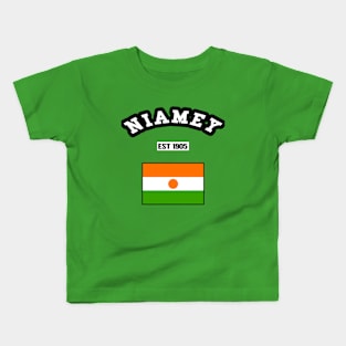 🌍 Niamey Niger Strong, Niger Flag, Established 1905, City Pride Kids T-Shirt